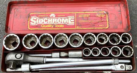 Sidchrome 3/4"dr socket set A/F , 15/16" -2"