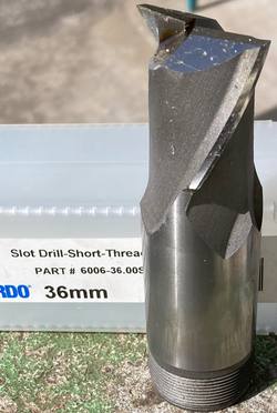 36MM SLOT DRILL SHORT THREAD 1-1/4" SHAFT