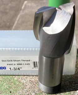 1-3/4" Slot drill short thread , 1-1/4" shaft