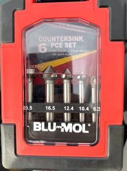 Blu-mol 6pc Metal Countersink Set